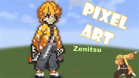 Demons Slayer Zenitsu Agatsuma Chibi Pixel Art Anime Pixel Art Pixel Images