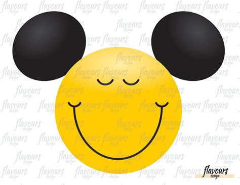 Mickey Mouse Happy Face Emoji INSTANT DOWNLOAD Disney