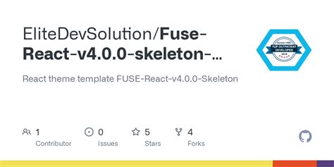 GitHub EliteDevSolution Fuse React V4 0 0 Skeleton Template React