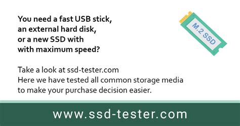 SSD Speed & Benchmark Tests