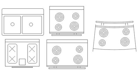 Kitchen Stove Gas Cad Blocks In Autocad Dwg File Cadbull