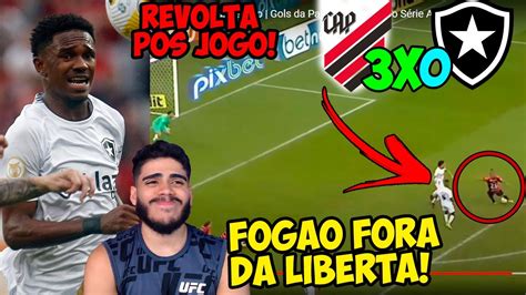 Botafogo Fora Da Libertadores Botafogo Perde Pro Athletico Pr Pos