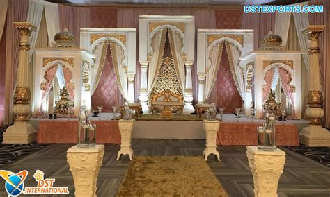 White Palace Theme Royal Wedding Stage DST International