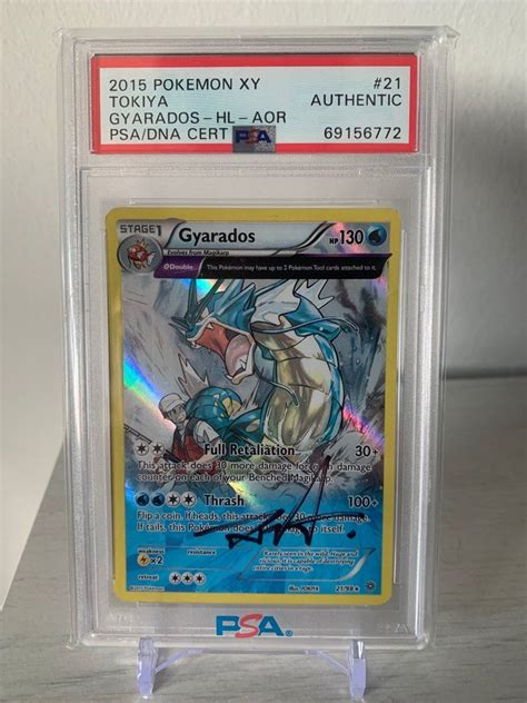 Gyarados XY Ancient Origins Holo Rare Full Art Tokiya Autographed