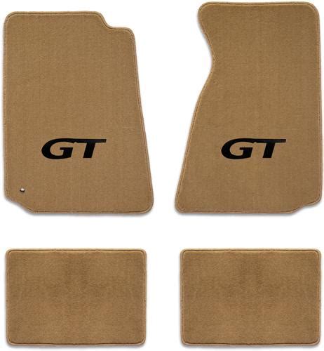 Mustang Floor Mats w/ GT Logo Parchment/Black (99-04)