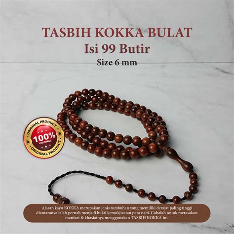 Jual Tasbih Kaukah Kokka Bulat 6mm Isi 99 Butir Shopee Indonesia