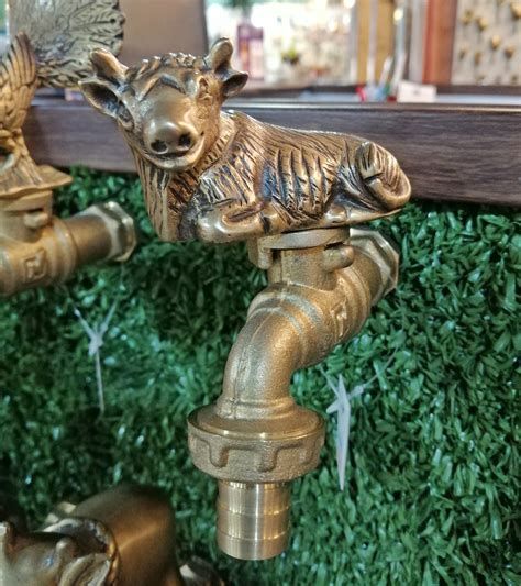 faucet brass vintage  spigot tap water yard garden home decor living