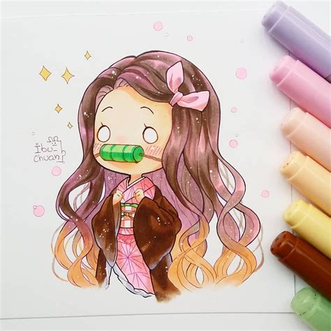 Ibu, Ivui, Eevee🌠🌠🌌 on Instagram: “Nezuko 💗 Un pequeño chibi sketch de Nezuko~ El proximo ...