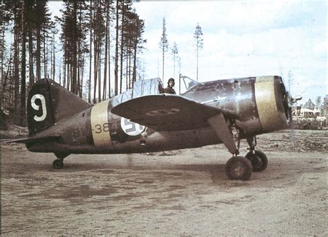 Brewster F2a Brewster Buffalo Wwii Aircraft Finnish Air Force