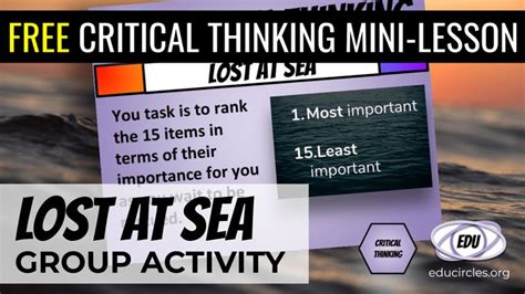 LOST AT SEA activity with pictures! (FREE Critical Thinking Lesson ...