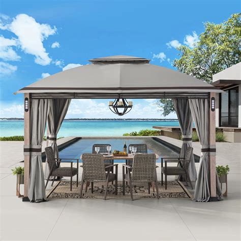 Sunjoy Outdoor Patio 11x13 Canopy Gazebo Backyard Metal Gazebo Kits For Sale Golden Bull Marketing