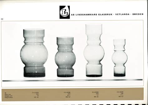 Lindshammar S Swedish Glass Catalogue Page Glass Encyclopaedia