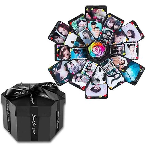 1pc Hexagon Explosion Gift Box Diy Photo Album Lover Scrapbooking