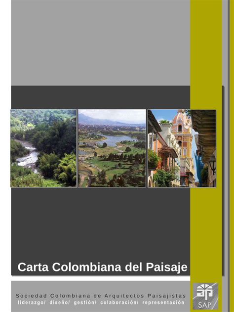 PDF Carta Colombiana Del Paisaje Sociedad De Arquitectos PDF