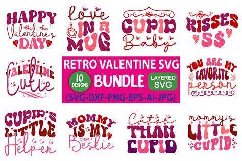 Retro Valentine Svg Bundle Graphic By Sz Artwork · Creative Fabrica