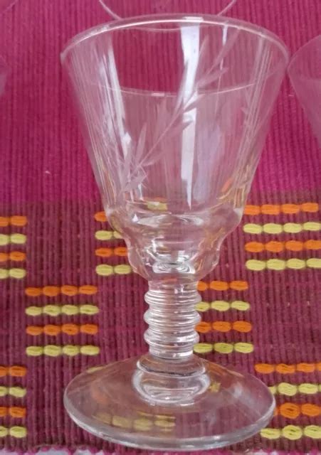 Verres Pieds Anciens Souffl S Grav S Pis Contenance Cl Eur