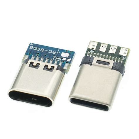 10pcs Usb 31 Type C 24 Pin Malefemale Connector Socket Adapter For Soldering Wire Cable And