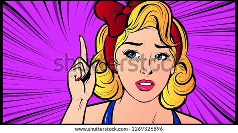 Pop Art Crying Woman Tears Her Stock Vector Royalty Free