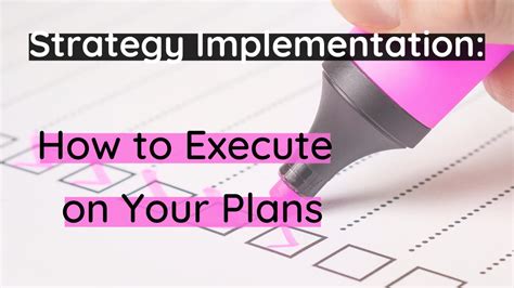 Strategy Implementation How To Execute On Your Plans