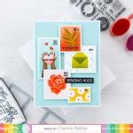 Postage Collage Coloring Stencil Waffle Flower