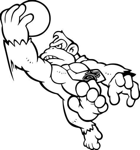 Coloriage Donkey Kong à imprimer