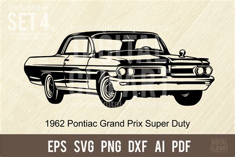 Pontiac Grand Prix Super Duty 1962 Illustrations Creative Market