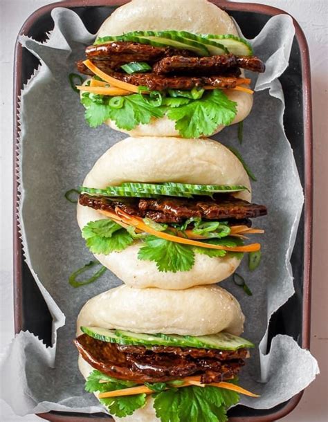 Mouthwateringly Soft Bao Buns Packed With Sticky Vegan Char Siu Pork