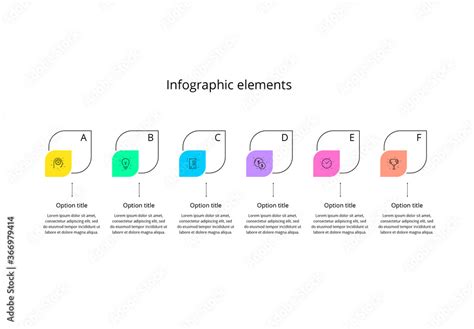 6 Step Infographic Stock Template | Adobe Stock