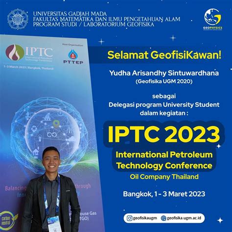 Mahasiswa Geofisika Ugm Menjadi Delegasi Program Iptc 2023 Geofisika