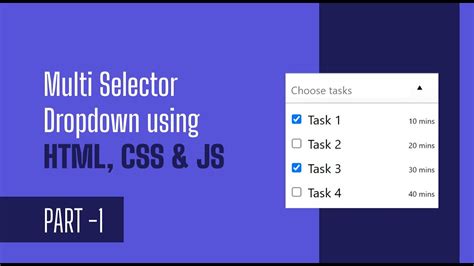 Multi Select Dropdown Multi Check Dropdown List Javascript Html