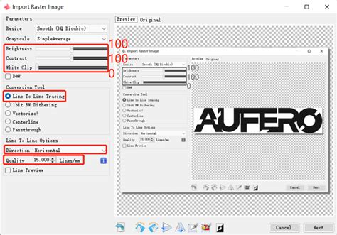 Quick start guide to LaserGRBL parameters settings