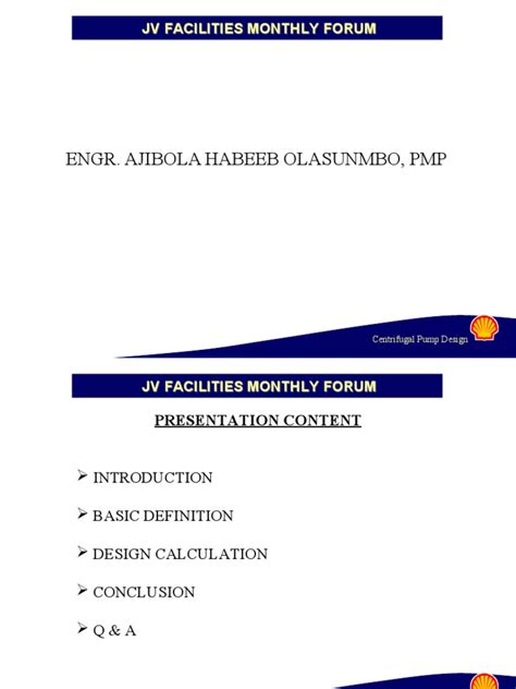 Pump Design Presentation | PDF | Pump | Dynamics (Mechanics)