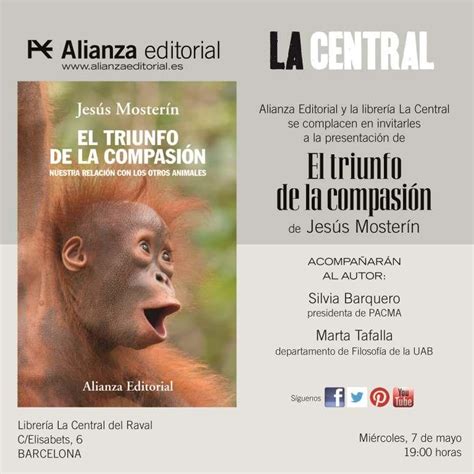 Presentamos El Nuevo Libro De Jesús Mosterín En Barcelona Pacma