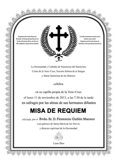 Misa De Requiem Hdad De La Veracruz