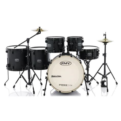 Bateria Rmv Fibertech Silky Black Pratos Baquetas E