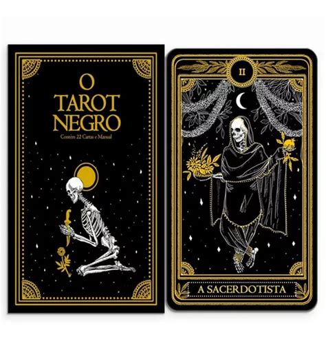 Baralho Tarot Marselha Negro Cartas Manual Quimbanda Nf Mercadolivre