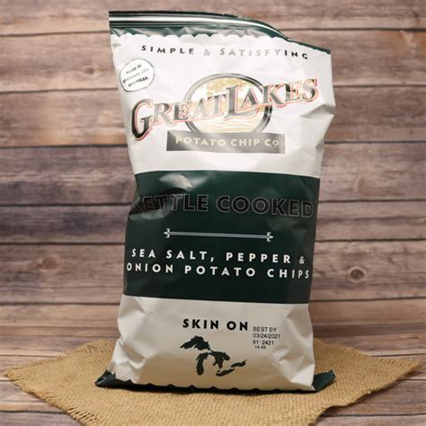 Great Lakes Sea Salt Pepper And Onion Potato Chips Ashery Country Store