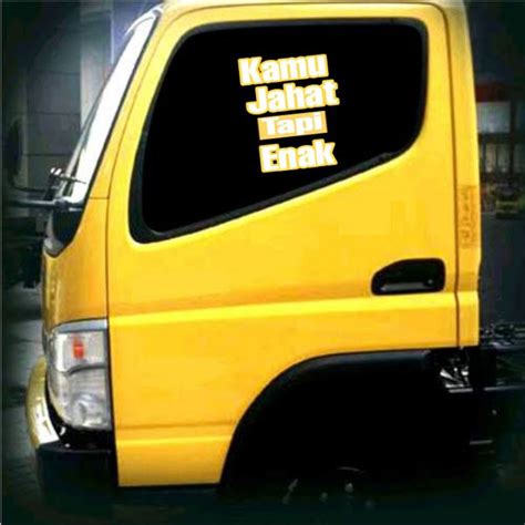 Jual Cuting Stiker Kaca Mobil Truk Bis Angkot Pickup Kata Kata Lucu