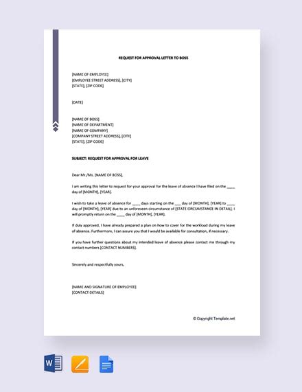 Free Request Letter For Meeting Appointment With Boss Template Word