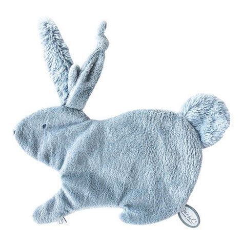 Dimpel Emma Le Lapin Doudou Attache Sucette Bleu Fonc Cm