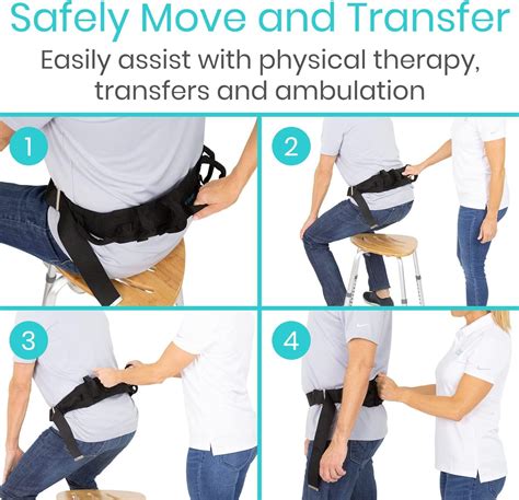 Vive Transfer Belt With Handles Medical Nursing Safety Gait Patient