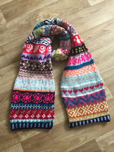 Ravelry My Colorful Fair Isle Scarf Pattern By Aletta Boleyn