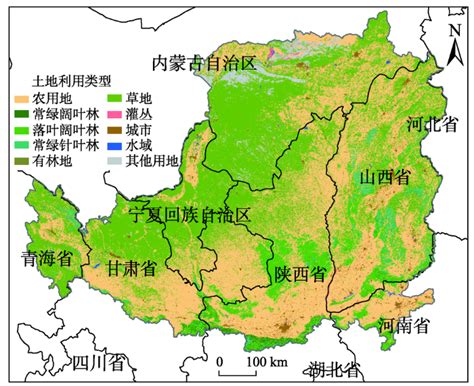 基于改进markov Ca模型的黄土高原土地利用多情景模拟