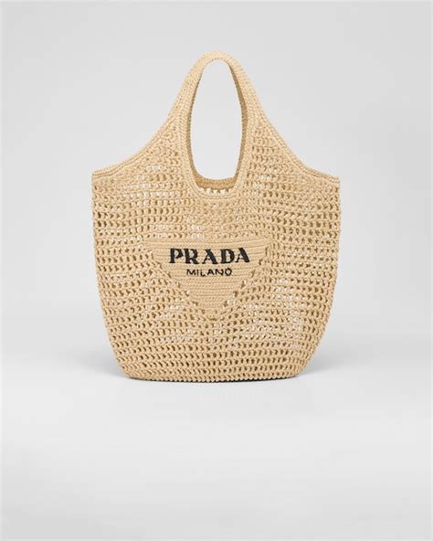 Natural Raffia Tote Bag Prada