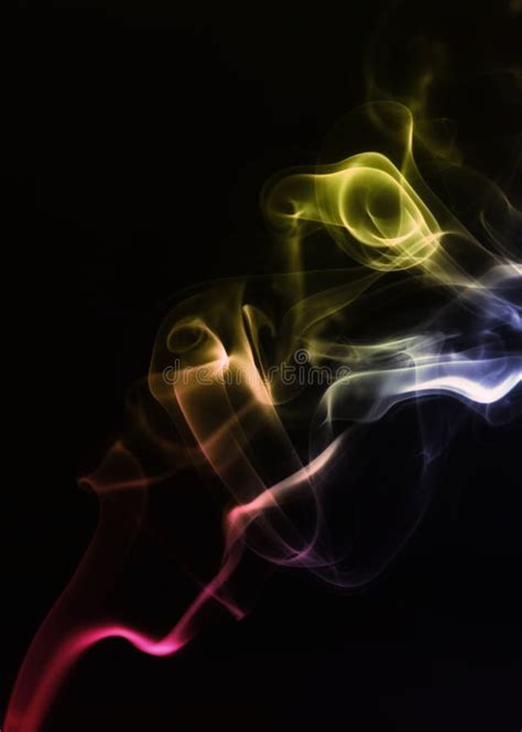 A Type Of Modern Art With Smoke With Different Colours Black Background