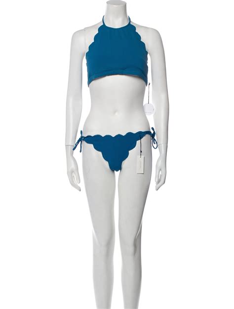 Marysia Swim Scalloped Accent Bikini W Tags Blue Swimwear Clothing