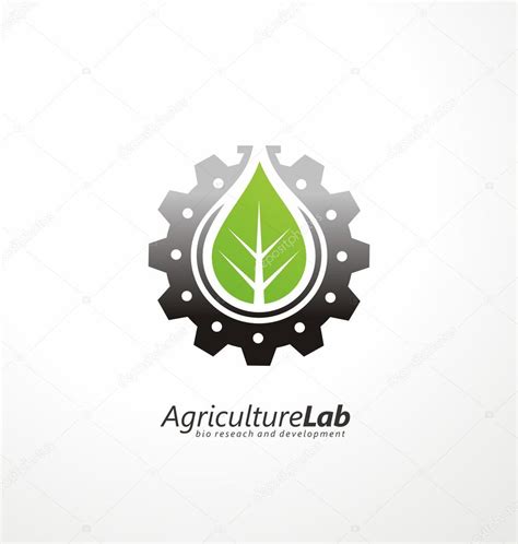 Modern Agricultural Technology Logo Design Template — Stock Vector