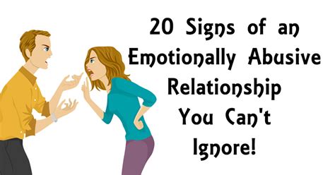 20 Warning Signs Your Relationship Is Emotionally Abusive