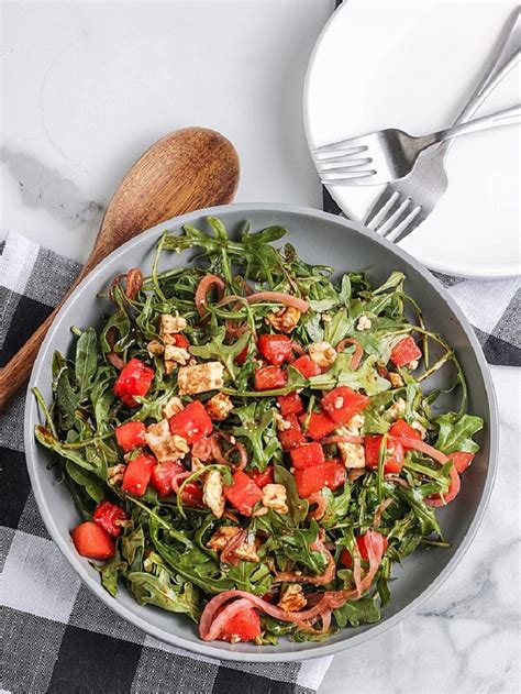 Watermelon Salad with Arugula