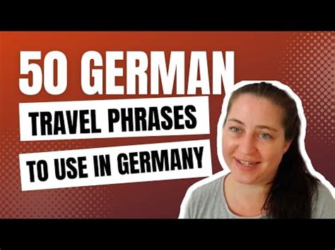 50 Must Know German Travel Phrases For Your Trip To Germany YouTube